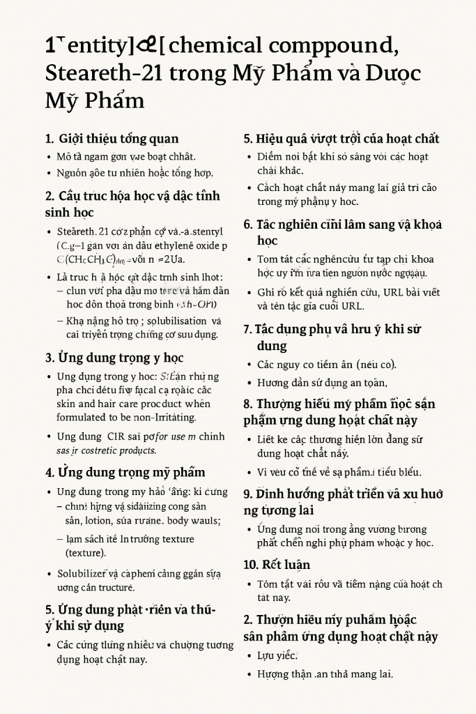 Steareth 21 La Hoat Chat Gi Cong Dung Trong Duoc My Pham