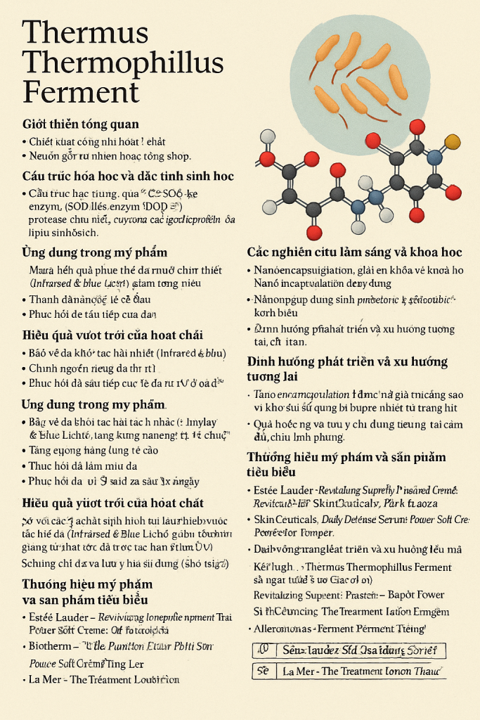 Thermus Thermophillus Ferment La Hoat Chat Gi Cong Dung Trong Duoc My Pham