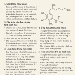 Tocopheryl Nicotinate La Hoat Chat Gi Cong Dung Trong Duoc My Pham