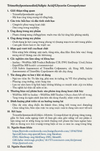 Trimethylpentanediol Adipic Acid Copolymer La Hoat Chat Gi Cong Dung Trong Duoc My Pham