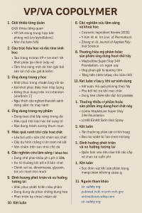 VP VA Copolymer La Hoat Chat Gi Cong Dung Trong Duoc My PhamVP VA Copolymer La Hoat Chat Gi Cong Dung Trong Duoc My Pham