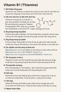 Vitamin B1 Thiamine La Hoat Chat Gi Cong Dung Trong Duoc My Pham