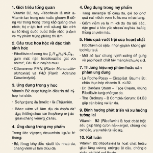 Vitamin B2 Riboflavin La Hoat Chat Gi Cong Dung Trong Duoc My Pham