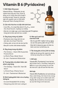 Vitamin B6 Pyridoxine La Hoat Chat Gi Cong Dung Trong Duoc My Pham