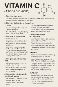Vitamin C Ascorbic Acid La Hoat Chat Gi Cong Dung Trong Duoc My Pham