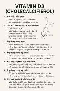 Vitamin D3 Cholecalciferol La Hoat Chat Gi Cong Dung Trong Duoc My Pham