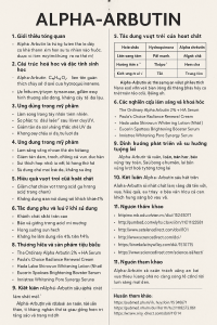 Alpha Arbutin La Hoat Chat Gi Cong Dung Trong Duoc My Pham