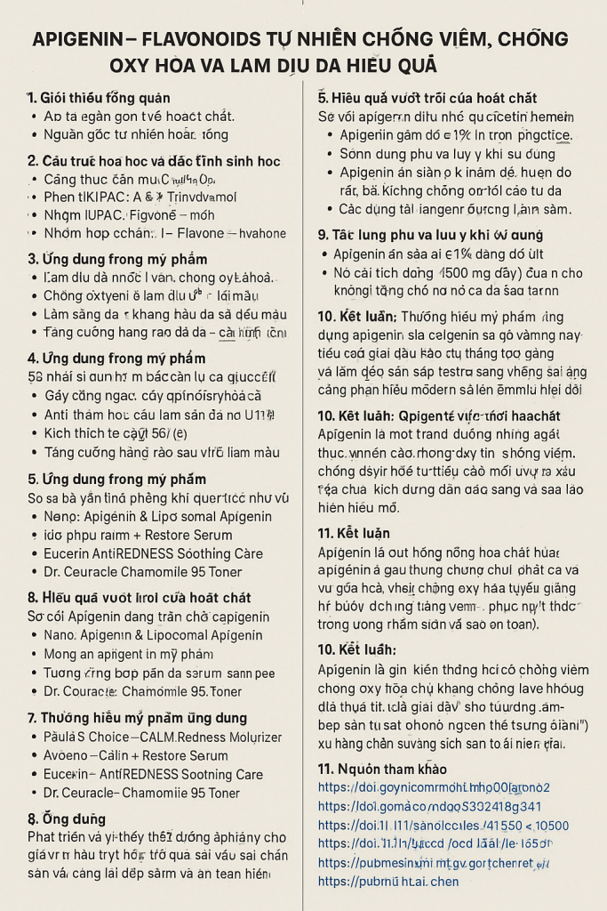 Apigenin La Hoat Chat Gi Cong Dung Trong Duoc My Pham