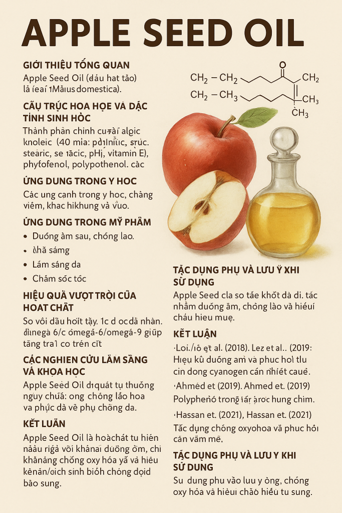 Apple Seed Oil La Hoat Chat Gi Cong Dung Trong Duoc My Pham