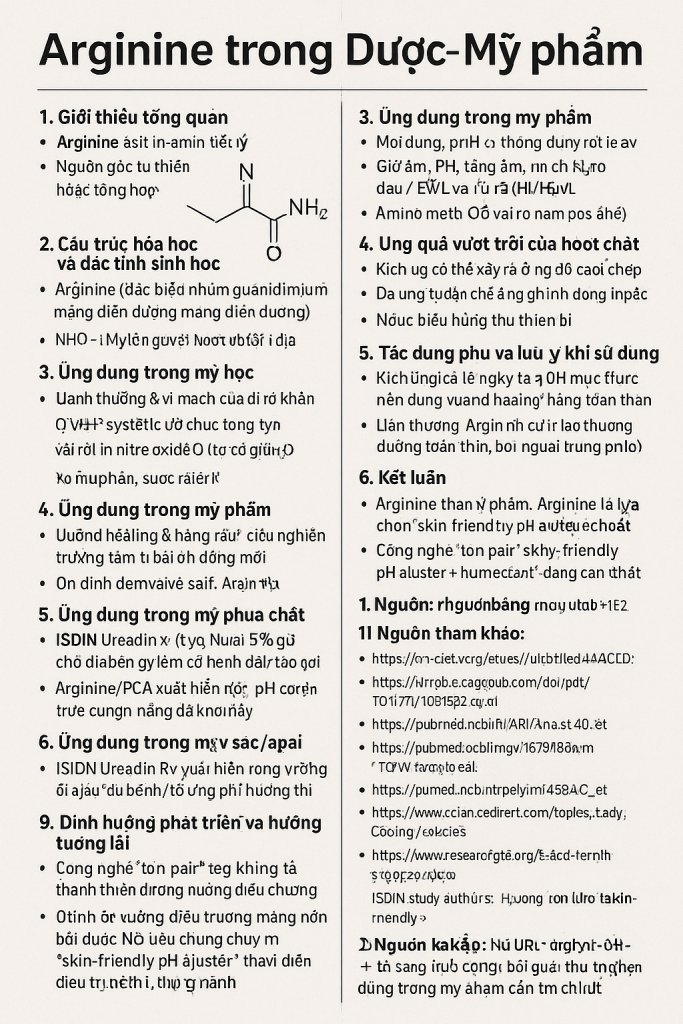 Arginine La Hoat Chat Gi Cong Dung Trong Duoc My Pham