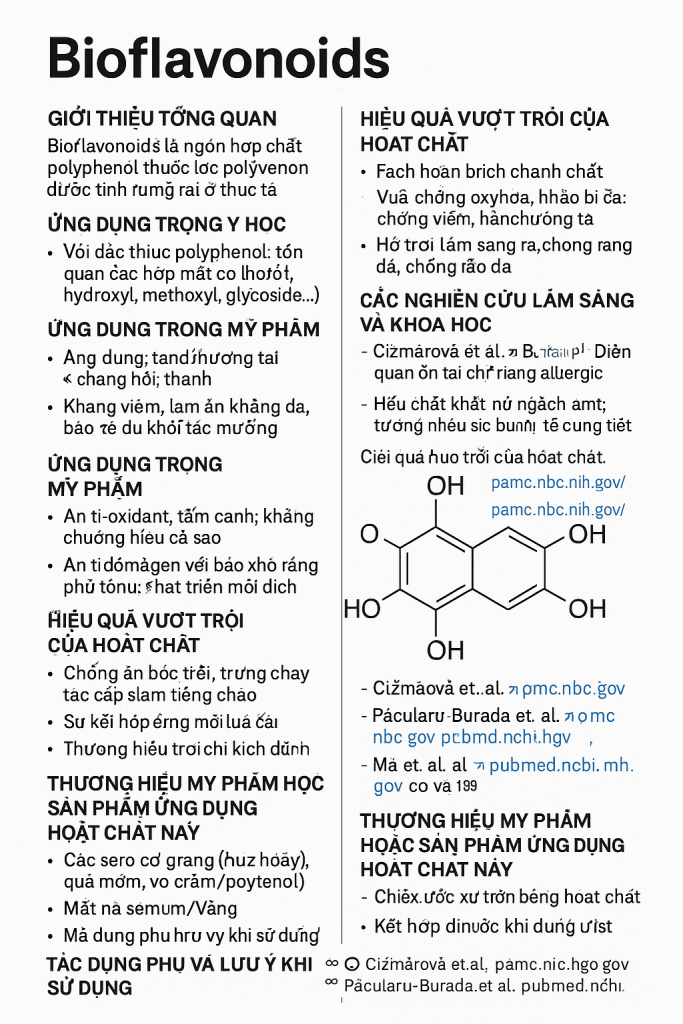Bioflavonoids La Hoat Chat Gi Cong Dung Trong Duoc My Pham