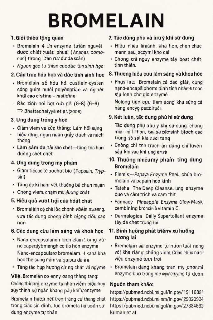 Bromelain La Hoat Chat Gi Cong Dung Trong Duoc My Pham