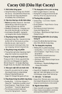 Cacay Oil La Hoat Chat Gi Cong Dung Trong Duoc My Pham