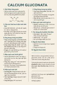 Calcium Gluconate La Hoat Chat Gi Cong Dung Trong Duoc My Pham