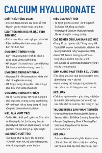 Calcium Hyaluronate La Hoat Chat Gi Cong Dung Trong Duoc My Pham