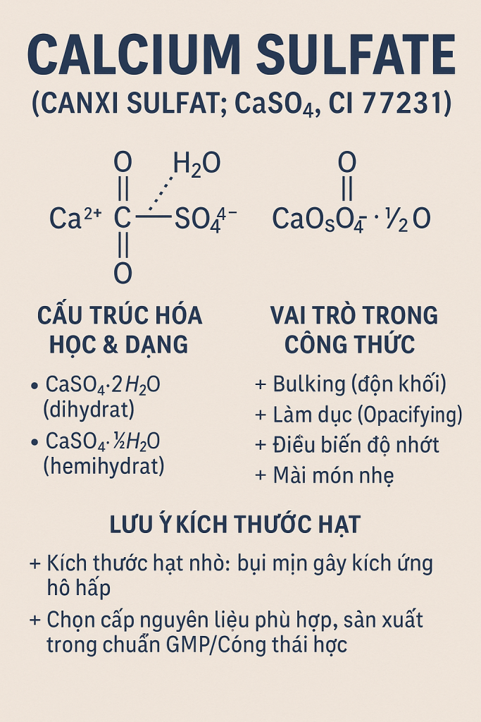 Calcium Sulfate La Hoat Chat Gi Cong Dung Trong Duoc My Pham