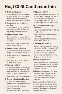 Canthaxanthin La Hoat Chat Gi Cong Dung Trong Duoc My Pham 1