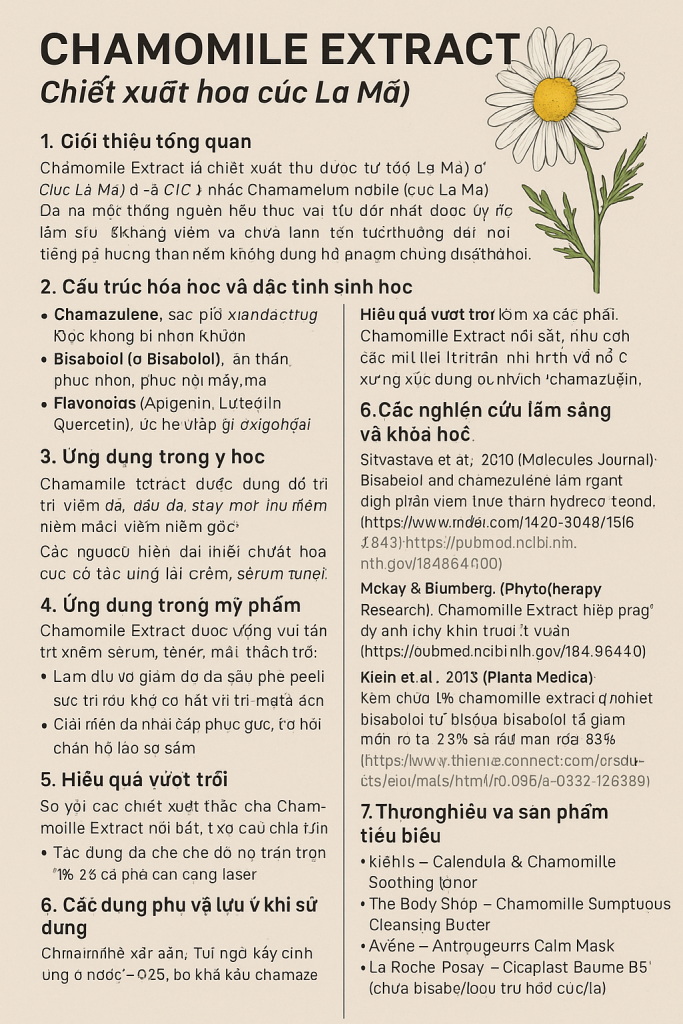 Chamomile Extract La Hoat Chat Gi Cong Dung Trong Duoc My Pham