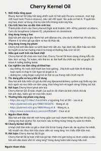 Cherry Kernel Oil La Hoat Chat Gi Cong Dung Trong Duoc My Pham