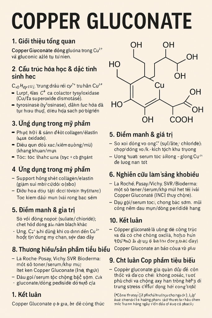 Copper Gluconate La Hoat Chat Gi Cong Dung Trong Duoc My Pham