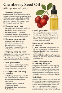 Cranberry Seed Oil La Hoat Chat Gi Cong Dung Trong Duoc My Pham