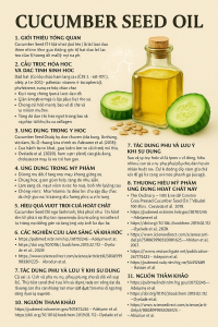 Cucumber Seed Oil La Hoat Chat Gi Cong Dung Trong Duoc My Pham