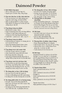 Diamond Powder La Hoat Chat Gi Cong Dung Trong Duoc My Pham