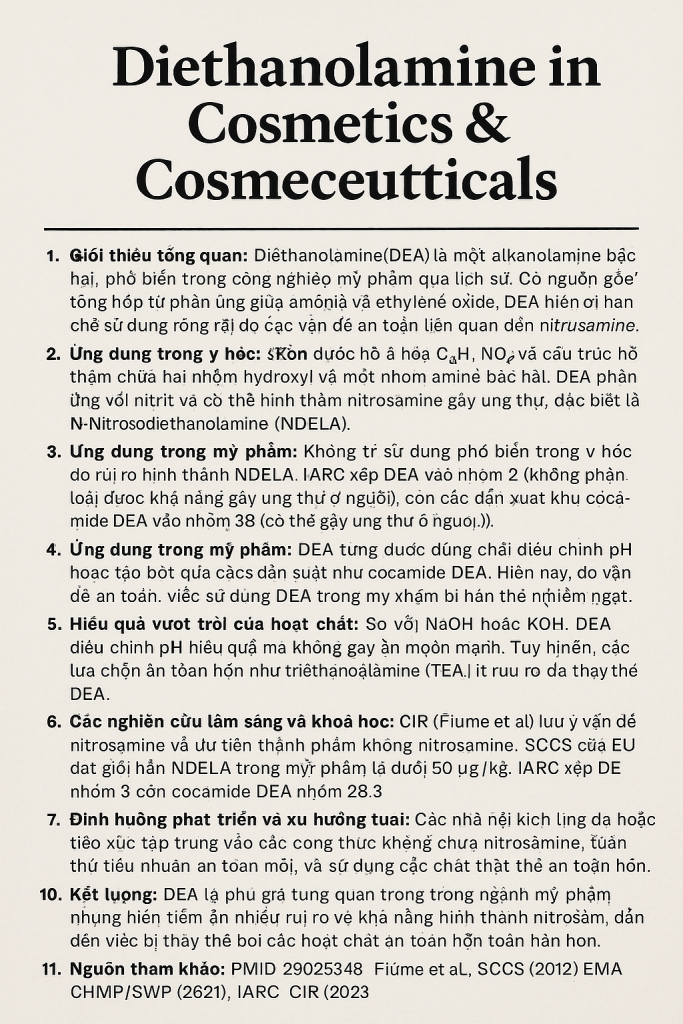 Diethanolamine La Hoat Chat Gi Cong Dung Trong Duoc My Pham 1