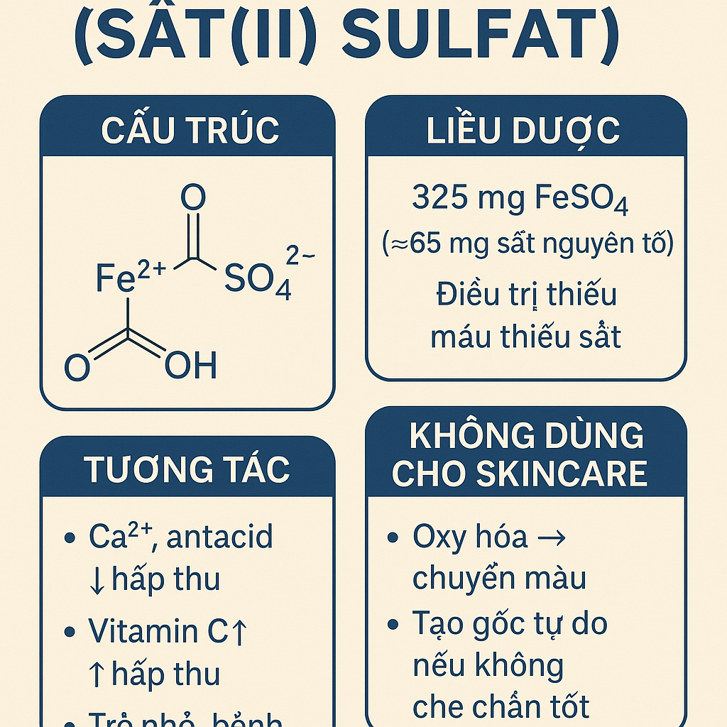 Ferrous Sulfate La Hoat Chat Gi Cong Dung Trong Duoc My Pham
