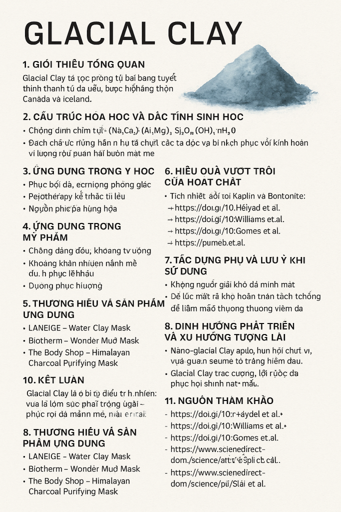 Glacial Clay La Hoat Chat Gi Cong Dung Trong Duoc My Pham