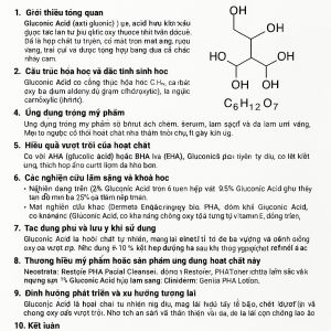 Gluconic Acid La Hoat Chat Gi Cong Dung Trong Duoc My Pham