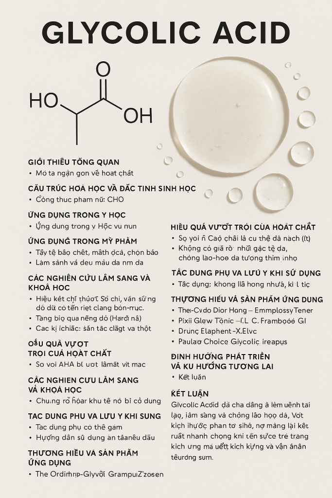 Glycolic Acid La Hoat Chat Gi Cong Dung Trong Duoc My Pham