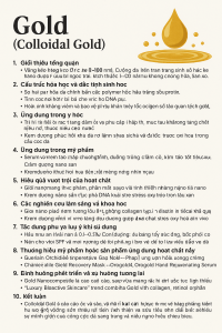 Gold Colloidal Gold La Hoat Chat Gi Cong Dung Trong Duoc My Pham