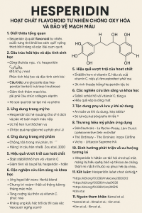 Hesperidin La Hoat Chat Gi Cong Dung Trong Duoc My Pham