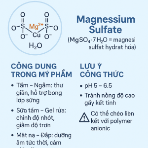Magnesium Sulfate La Hoat Chat Gi Cong Dung Trong Duoc My Pham