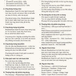 Meadowfoam Seed Oil La Hoat Chat Gi Cong Dung Trong Duoc My Pham