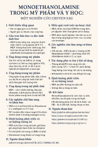 Monoethanolamine La Hoat Chat Gi Cong Dung Trong Duoc My Pham