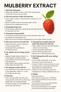 Mulberry Extract La Hoat Chat Gi Cong Dung Trong Duoc My Pham