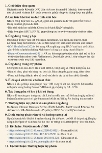 Nicotinamide Riboside La Hoat Chat Gi Cong Dung Trong Duoc My Pham