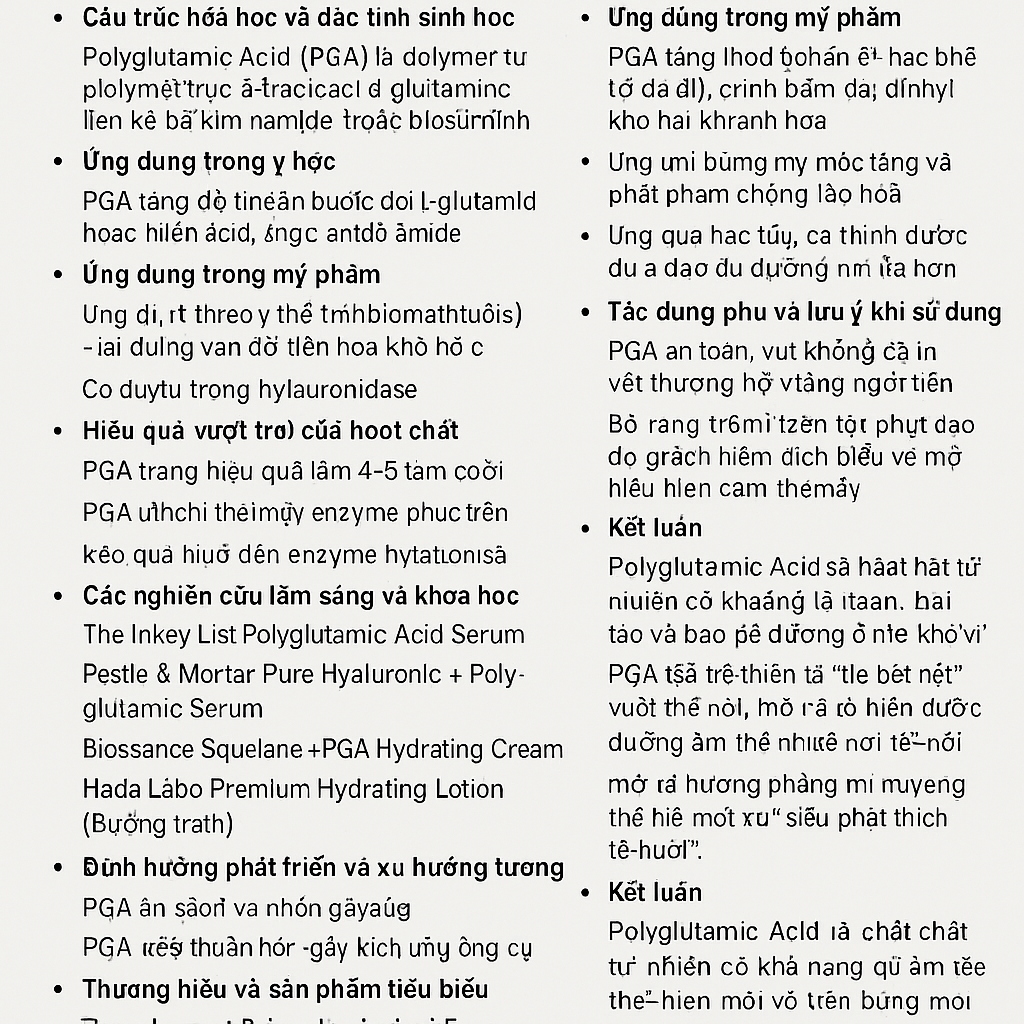 Polyglutamic Acid La Hoat Chat Gi Cong Dung Trong Duoc My Pham