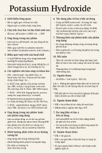 Potassium Hydroxide La Hoat Chat Gi Cong Dung Trong Duoc My Pham