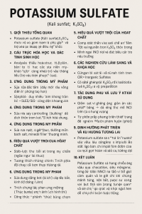 Potassium Sulfate La Hoat Chat Gi Cong Dung Trong Duoc My Pham