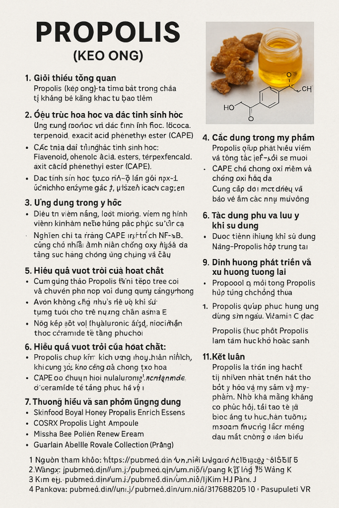 Propolis La Hoat Chat Gi Cong Dung Trong Duoc My Pham