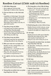 Rooibos Extract La Hoat Chat Gi Cong Dung Trong Duoc My Pham