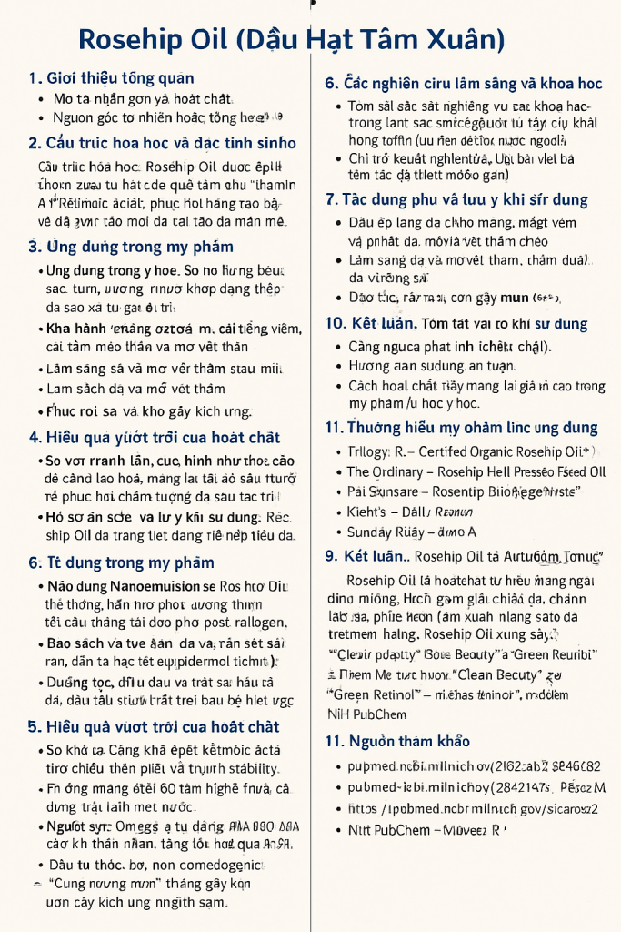 Rosehip Oil La Hoat Chat Gi Cong Dung Trong Duoc My Pham