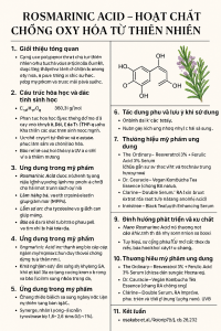 Rosmarinic Acid La Hoat Chat Gi Cong Dung Trong Duoc My Pham