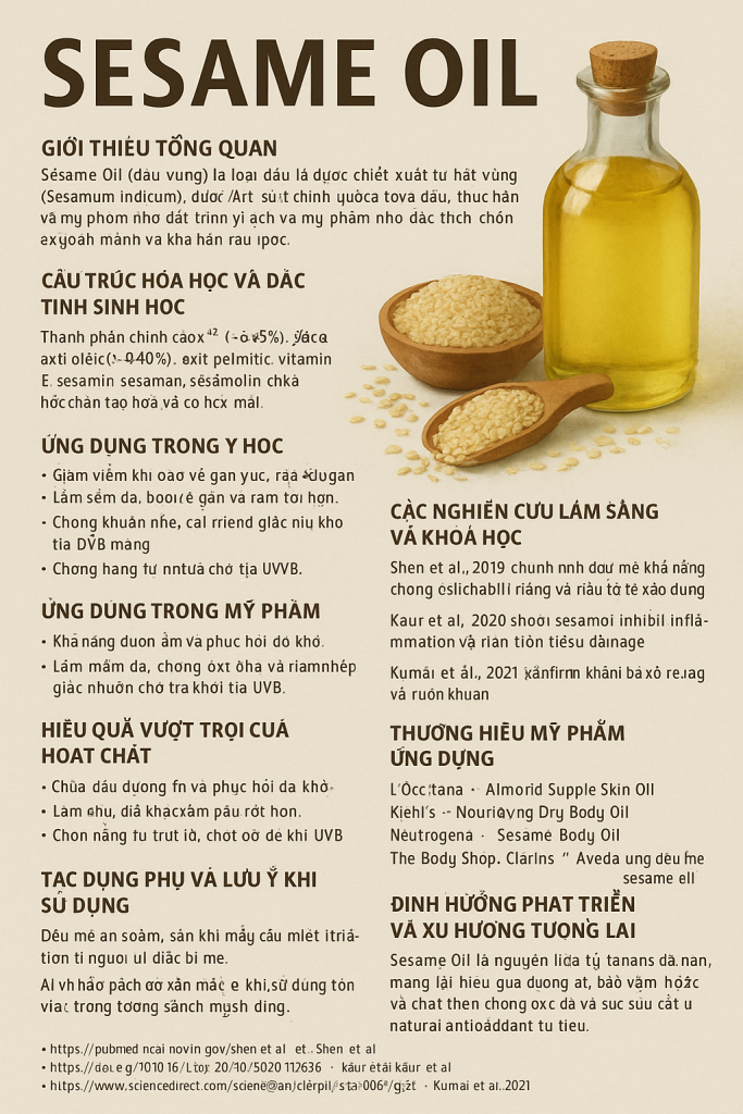 Sesame Oil La Hoat Chat Gi Cong Dung Trong Duoc My Pham