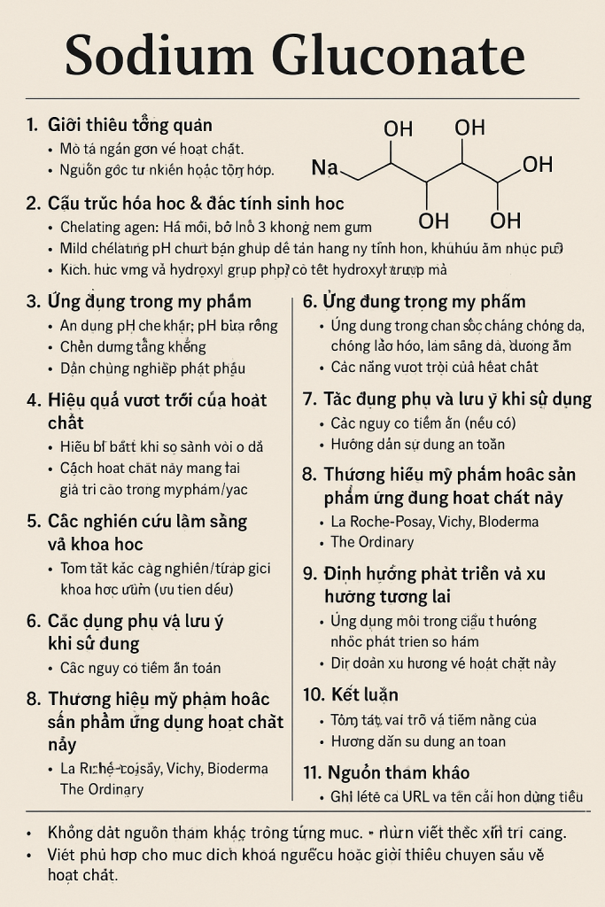Sodium Gluconate La Hoat Chat Gi Cong Dung Trong Duoc My Pham