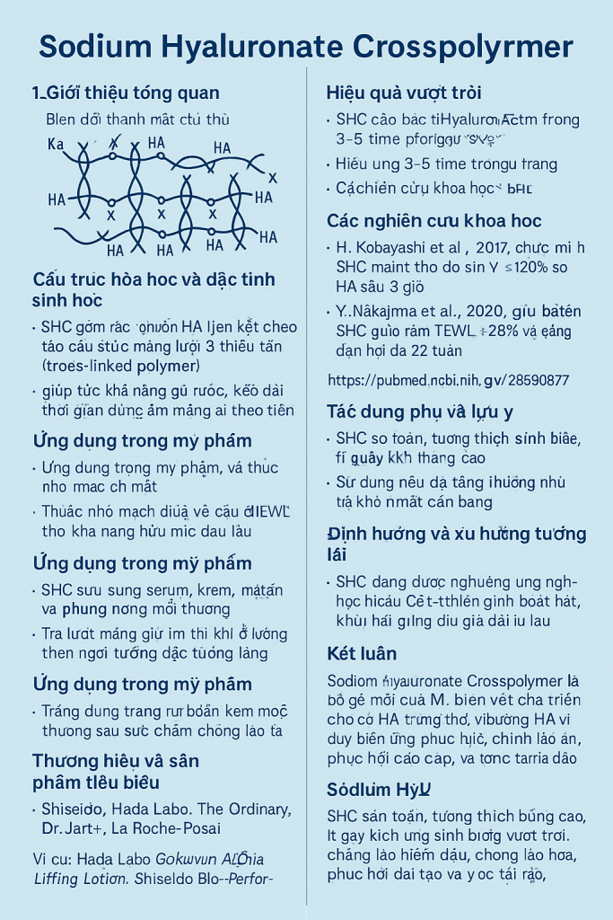 Sodium Hyaluronate Crosspolymer La Hoat Chat Gi Cong Dung Trong Duoc My Pham