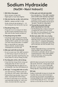 Sodium Hydroxide La Hoat Chat Gi Cong Dung Trong Duoc My Pham